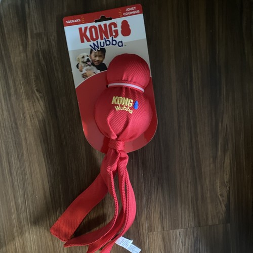Kong wubba dog toy large - large, red